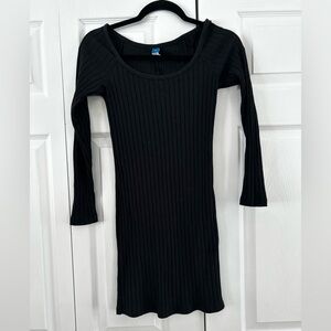 Old Navy Black Ribbed Dress